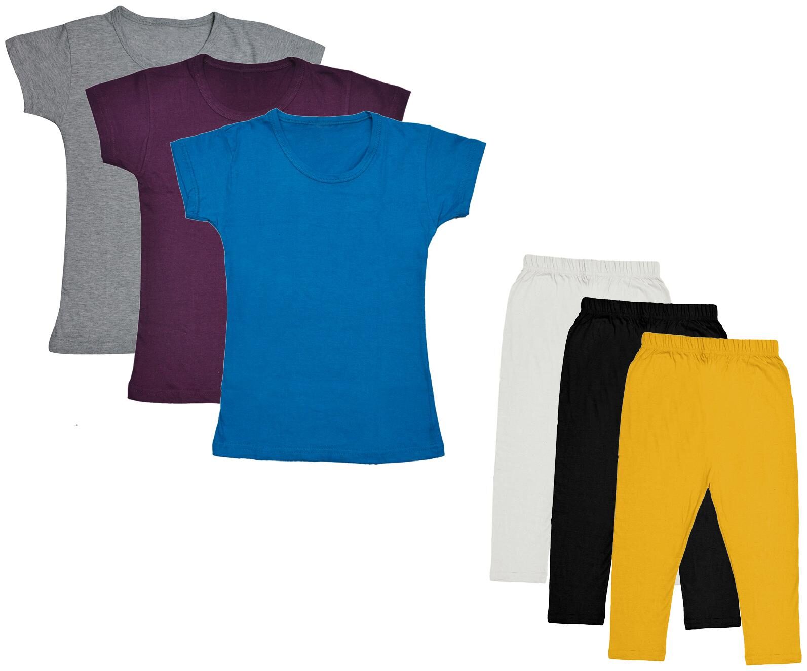 

Indiweaves Girl Cotton Top Bottom Set - Multi