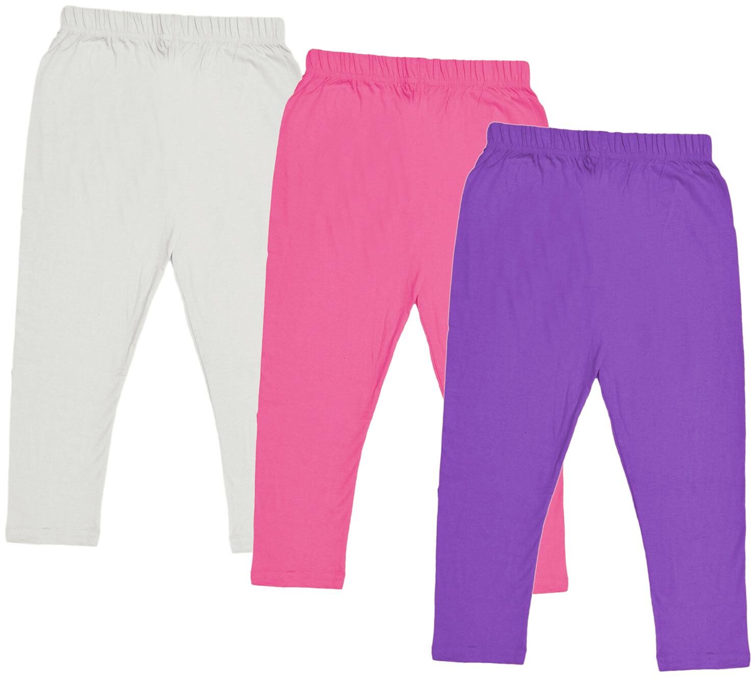 

Indiweaves Girl Cotton Solid Capri - Multi