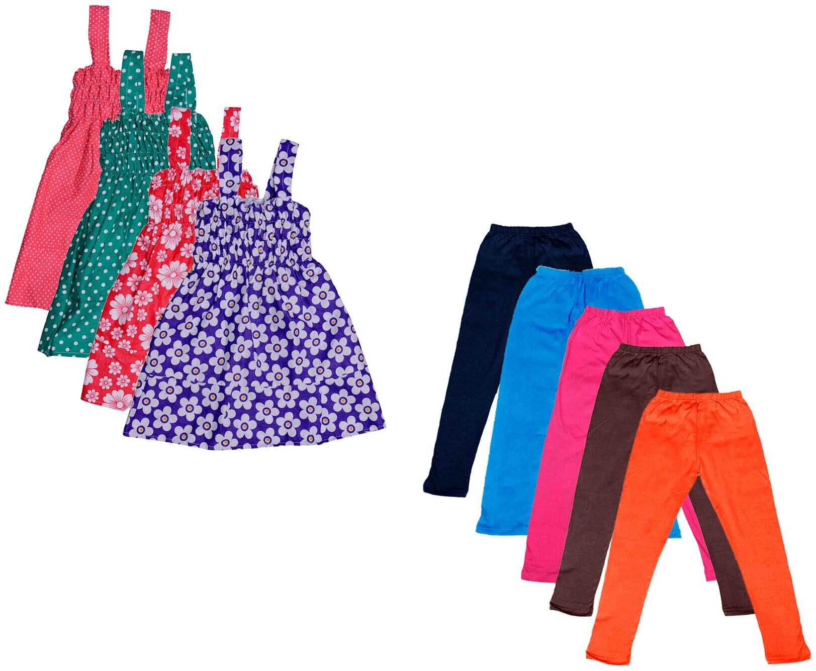 

Indiweaves Girl Cotton Top Bottom Set - Multi