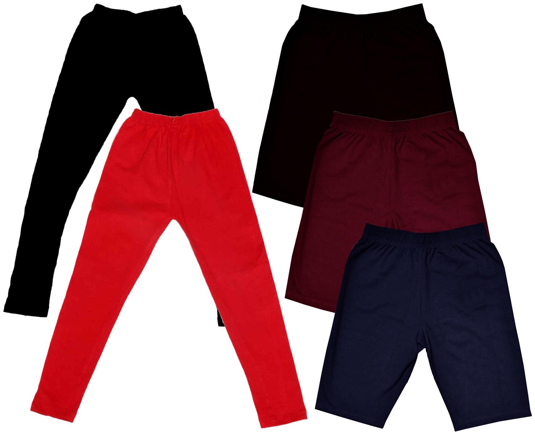 

Indiweaves Girl Cotton Solid Regular shorts - Multi