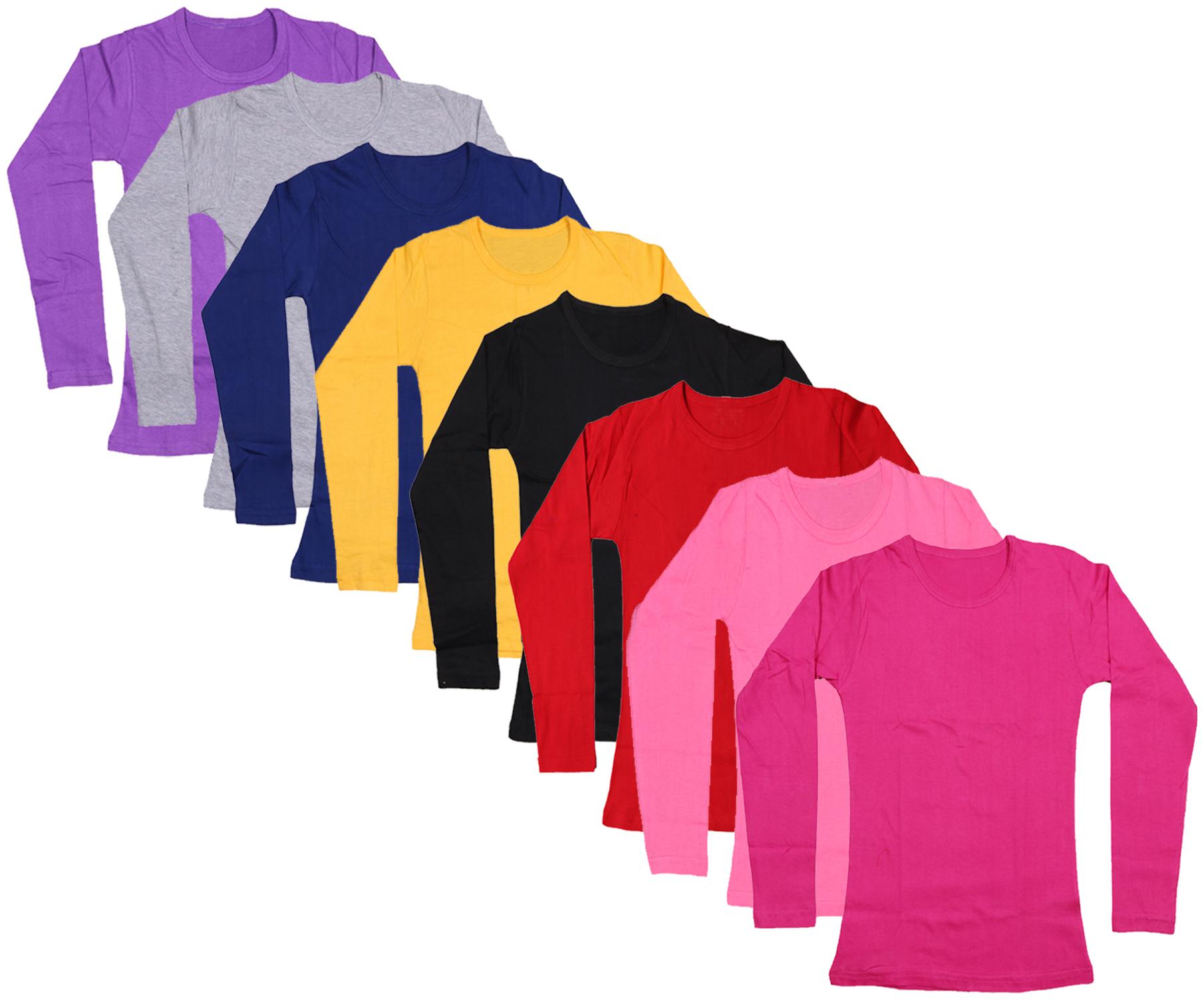 

Indiweaves Girl Cotton Solid T shirt - Multi