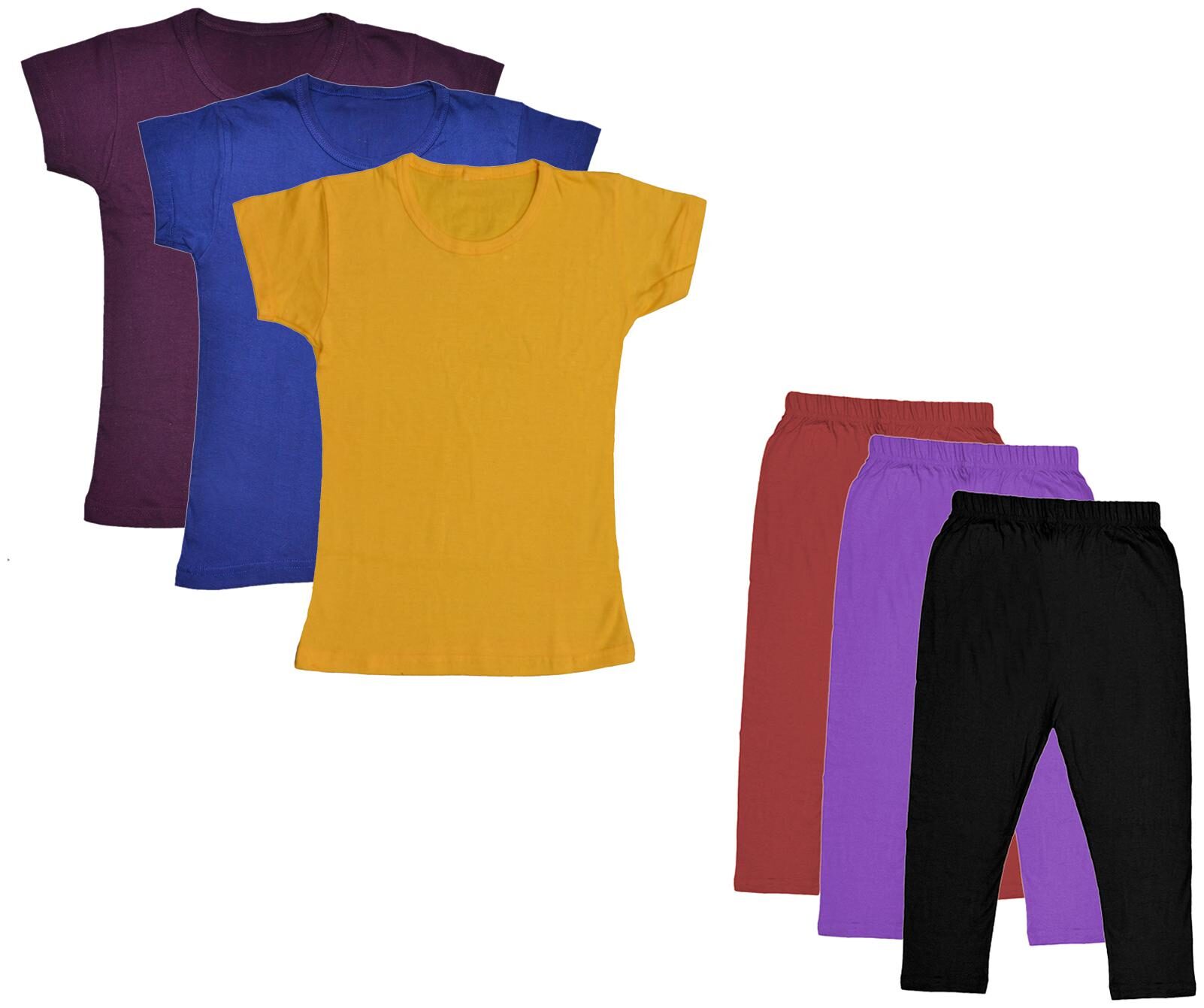 

Indiweaves Girl Cotton Top Bottom Set - Multi