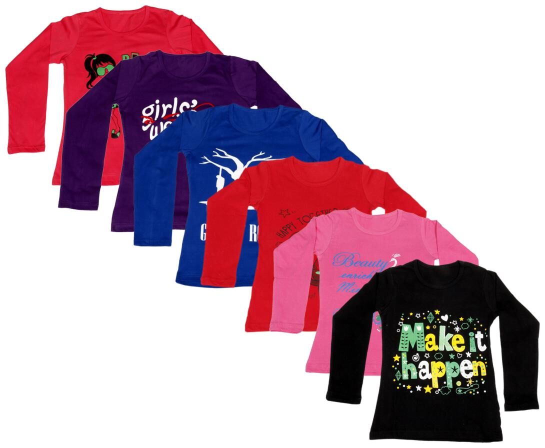 

Indiweaves Girl Cotton Printed T shirt - Multi