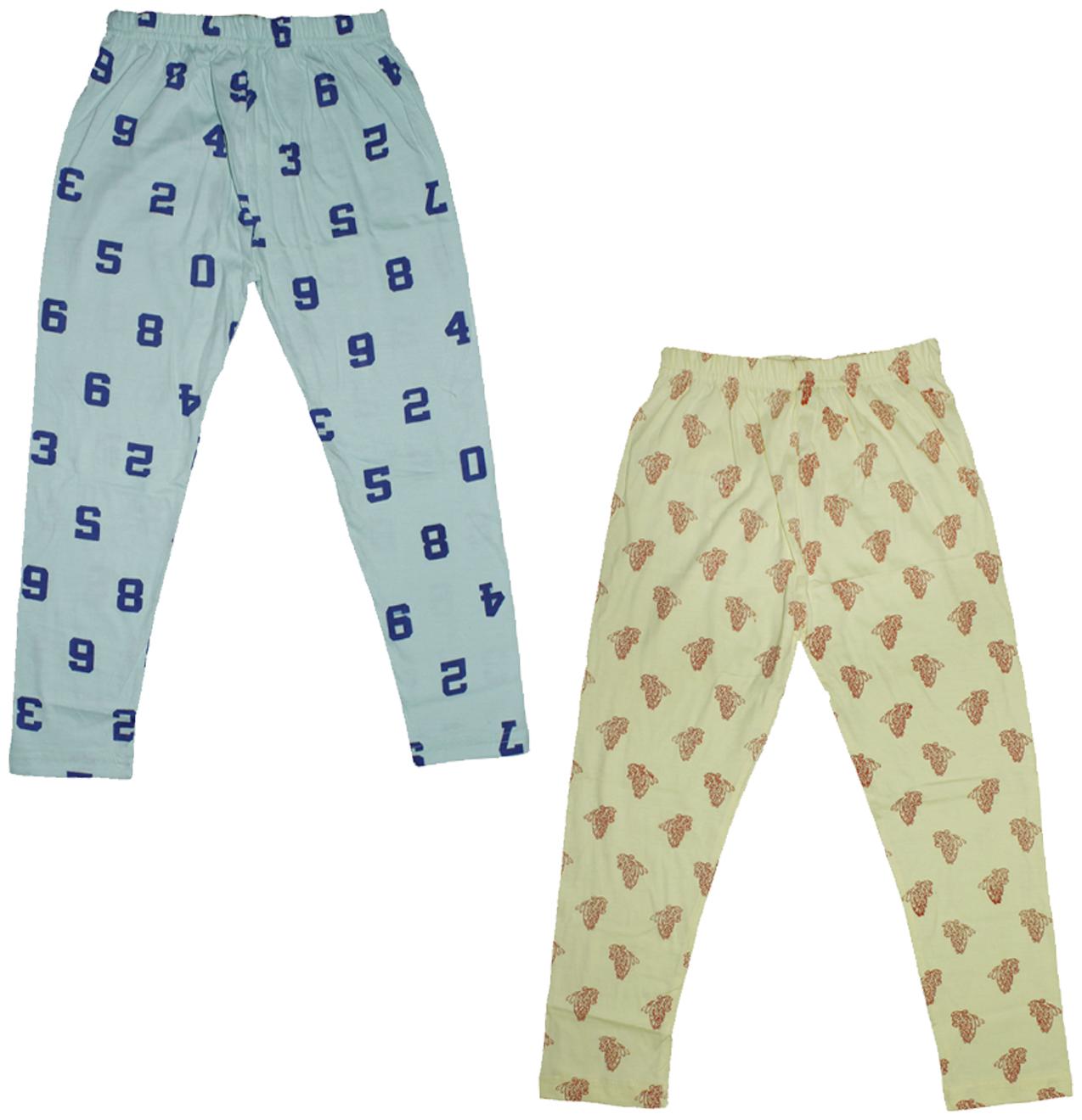 

Indiweaves Girl Cotton Printed Capri - Blue Green