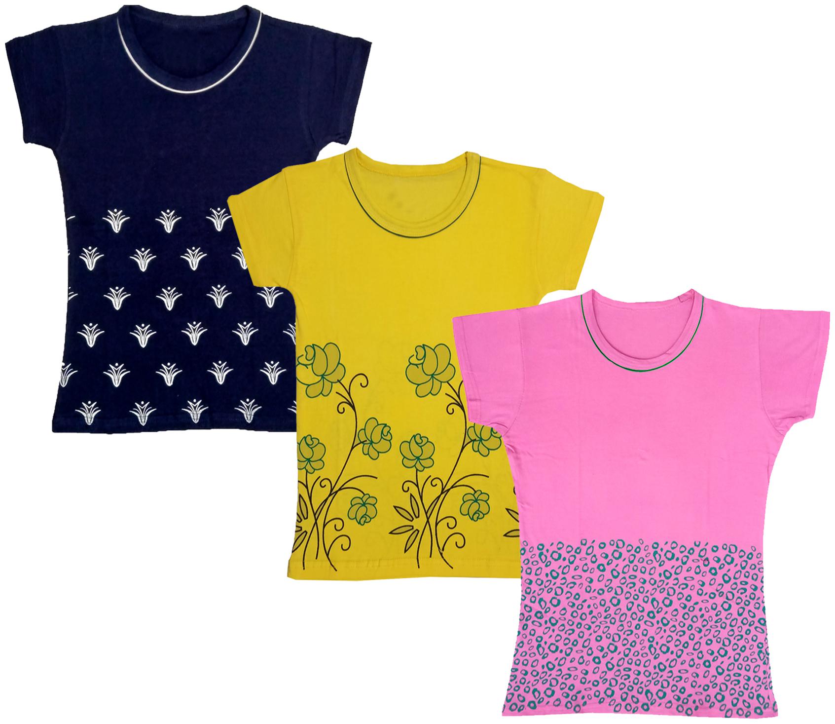 

Indiweaves Girl Cotton Printed T shirt - Multi