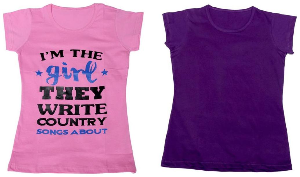 

Indiweaves Girl Cotton Solid T shirt - Multi