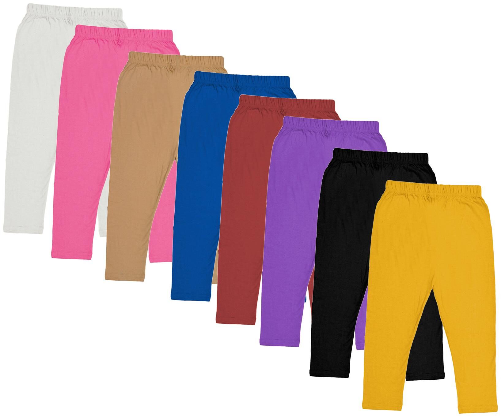 

Indiweaves Girl Cotton Solid Capri - Multi