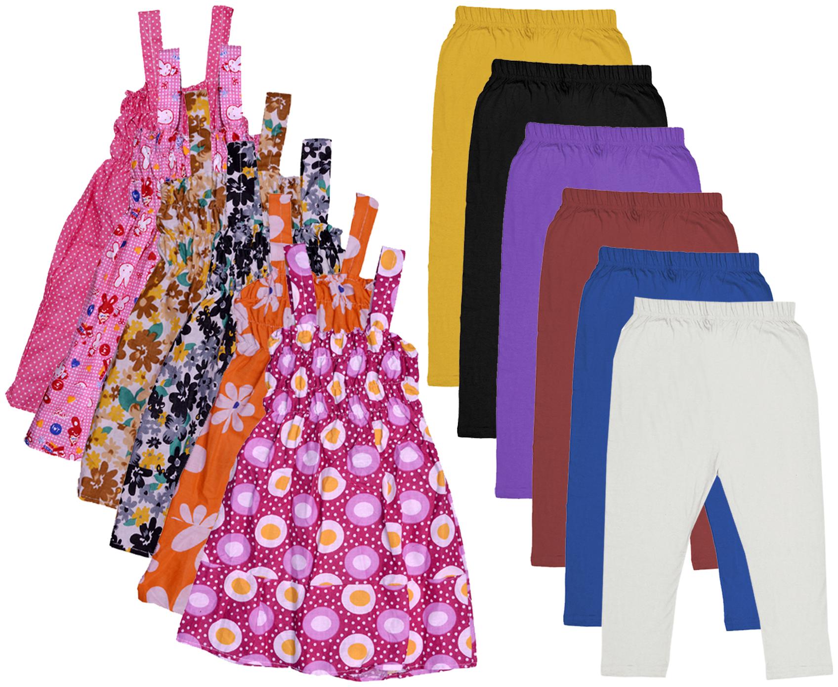 

Indiweaves Girl Cotton Top Bottom Set - Multi