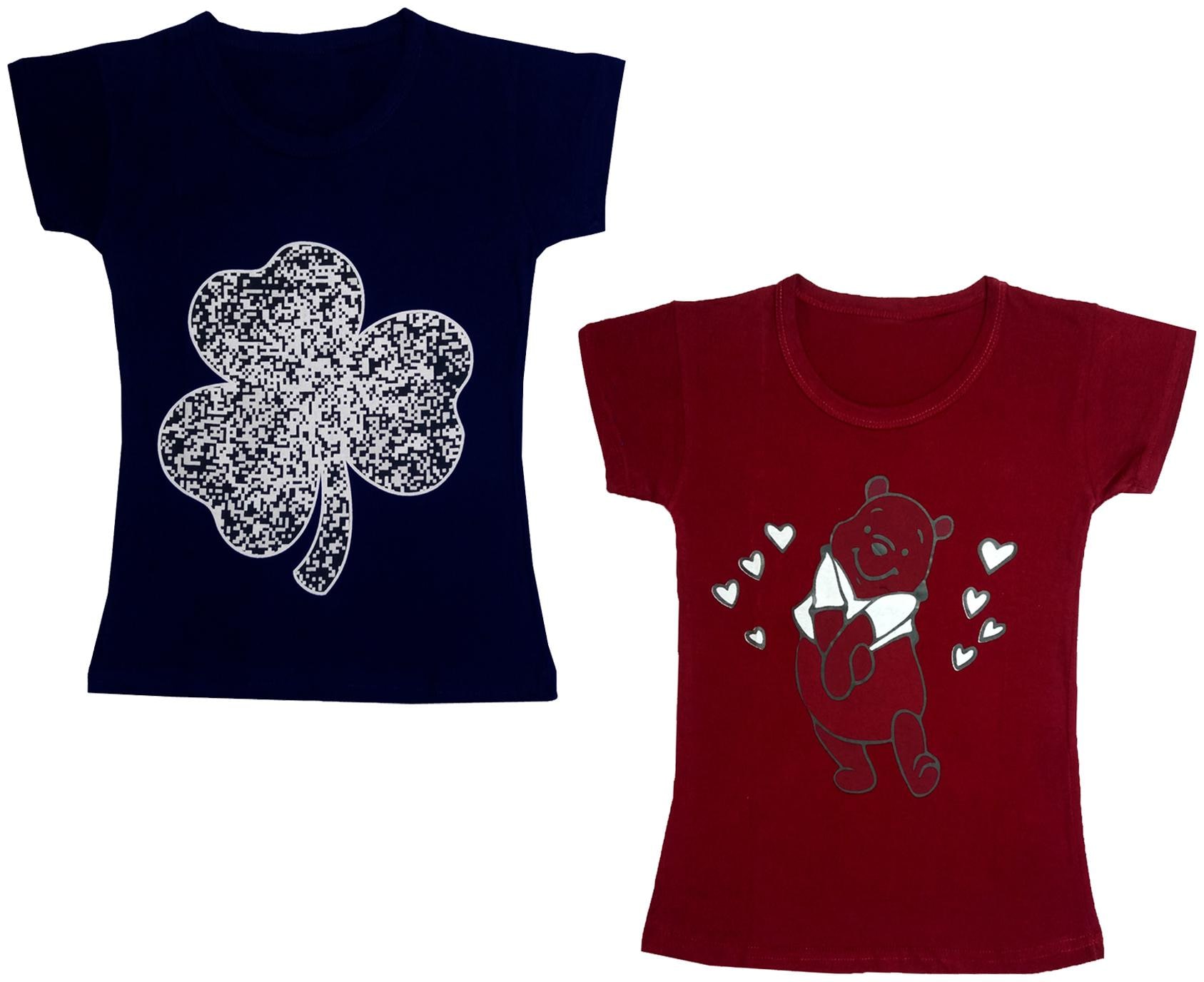 

Indiweaves Girl Cotton Printed T shirt - Multi