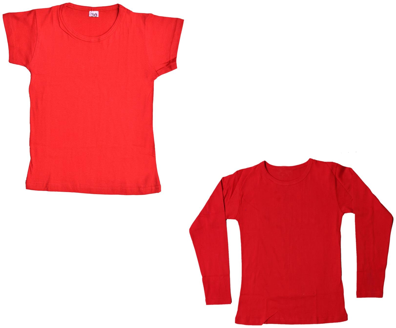

Indiweaves Girl Cotton Solid T shirt - Pink