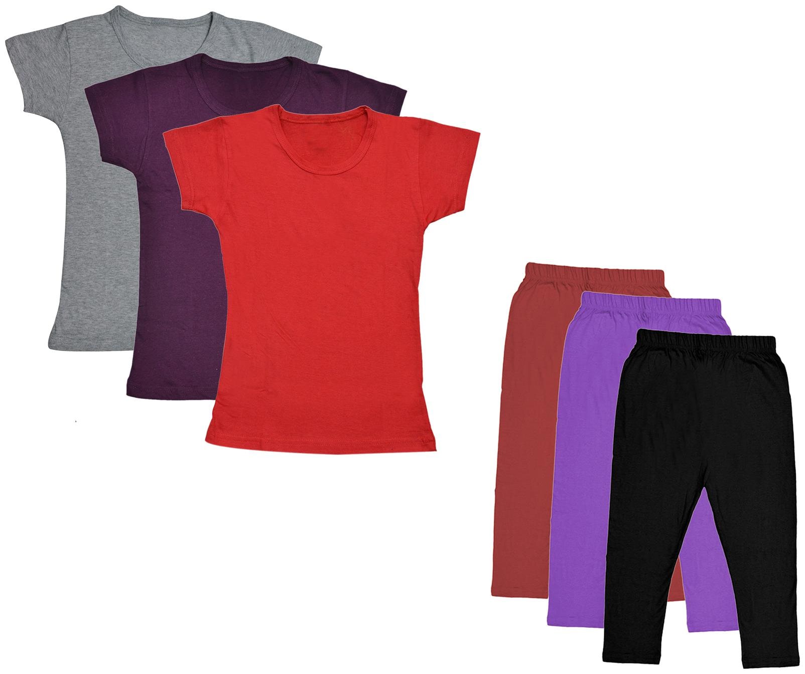 

Indiweaves Girl Cotton Top Bottom Set - Multi