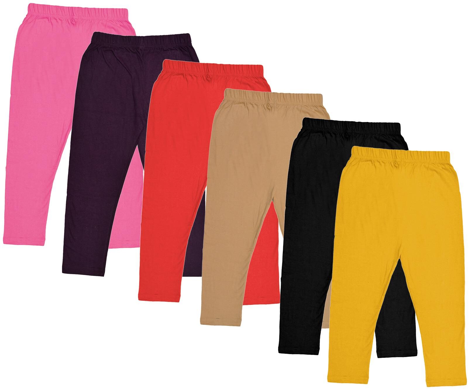 

Indiweaves Girl Cotton Solid Capri - Multi