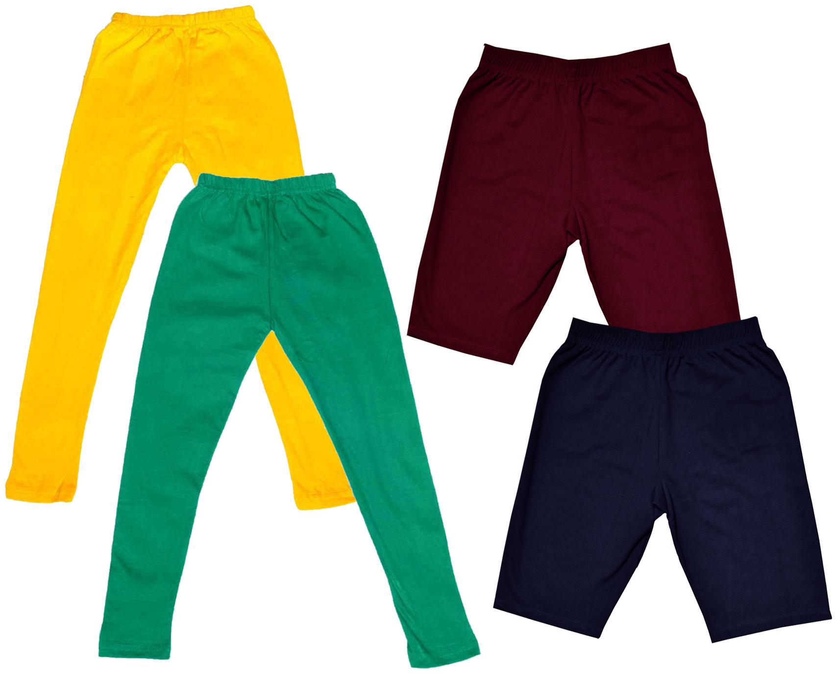 

Indiweaves Girl Cotton Solid Regular shorts - Multi