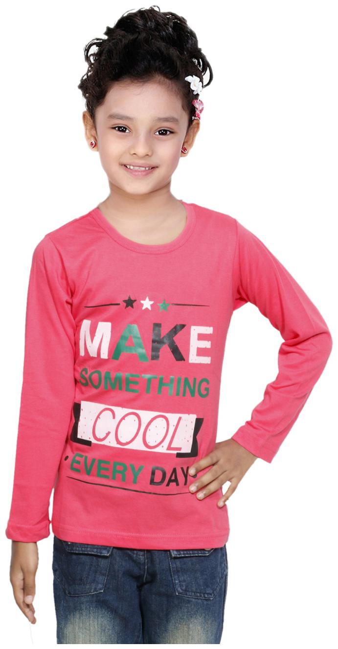 

Indiweaves Girl Cotton Solid Top - Red