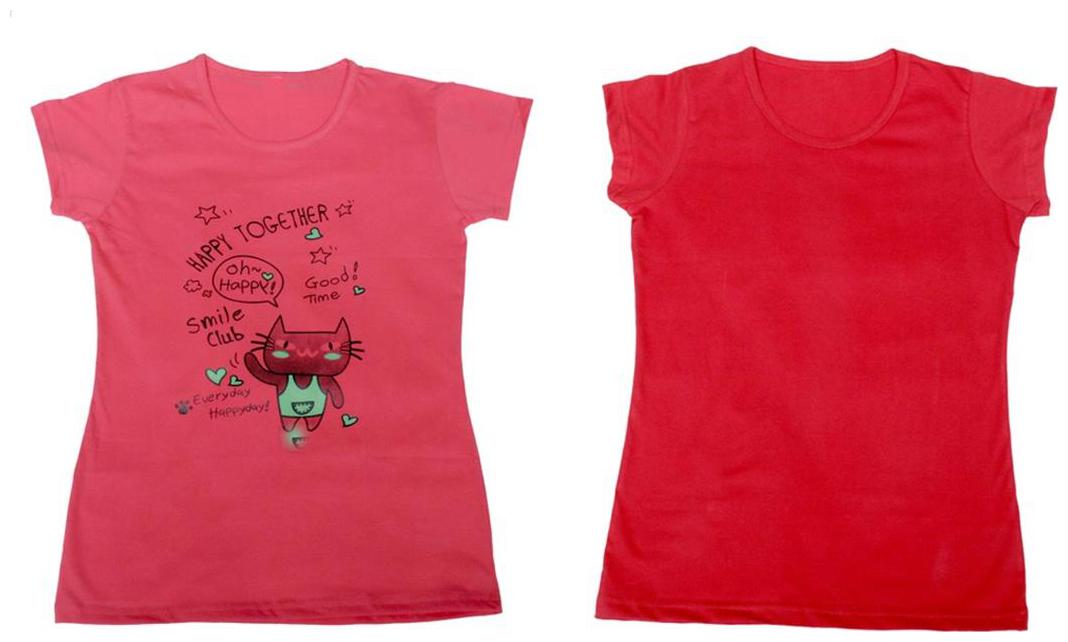 

Indiweaves Girl Cotton Solid T shirt - Multi
