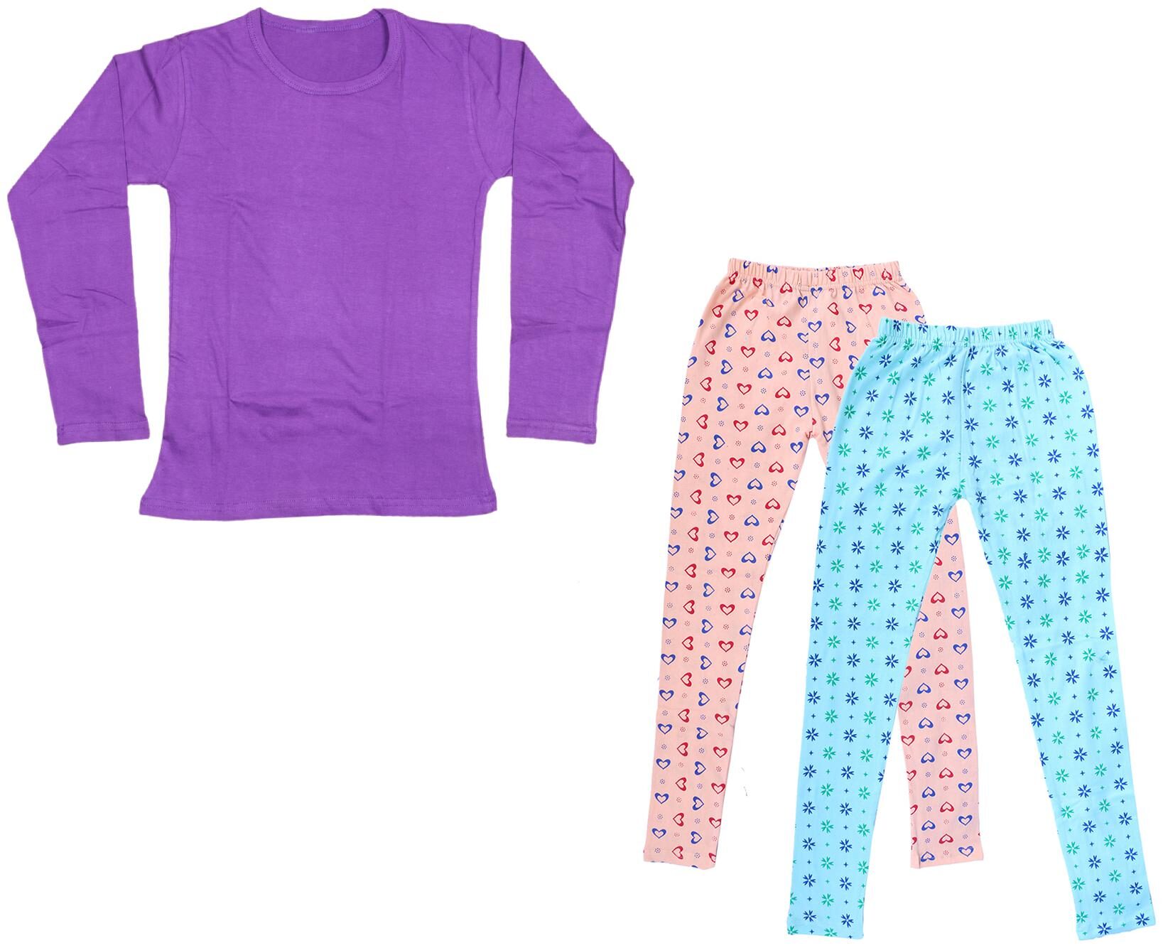 

Indiweaves Girl Cotton Solid T shirt - Multi