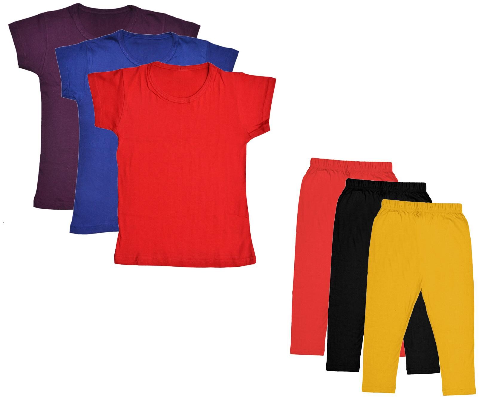 

Indiweaves Girl Cotton Top Bottom Set - Multi