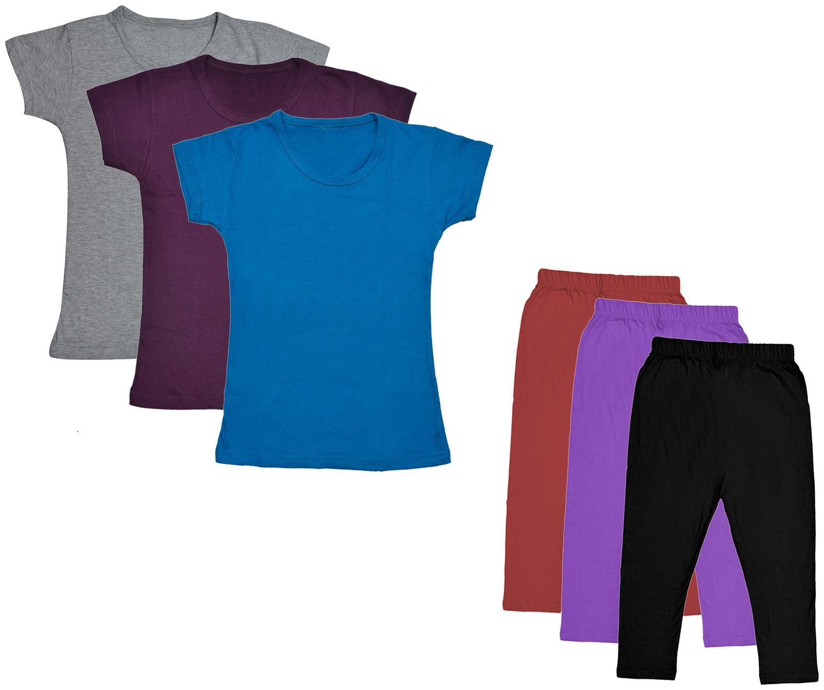 

Indiweaves Girl Cotton Top Bottom Set - Multi