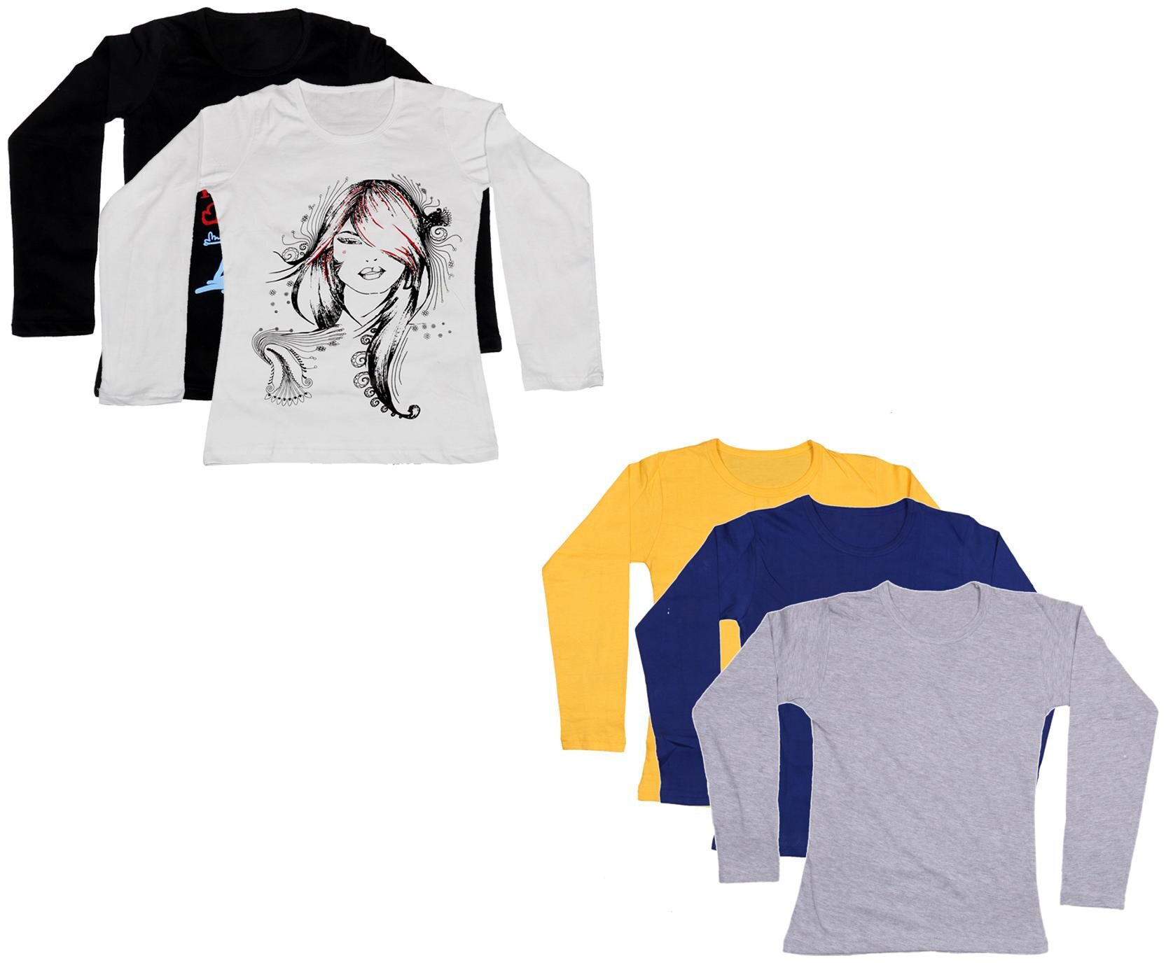 

Indiweaves Girl Cotton Printed T shirt - Multi