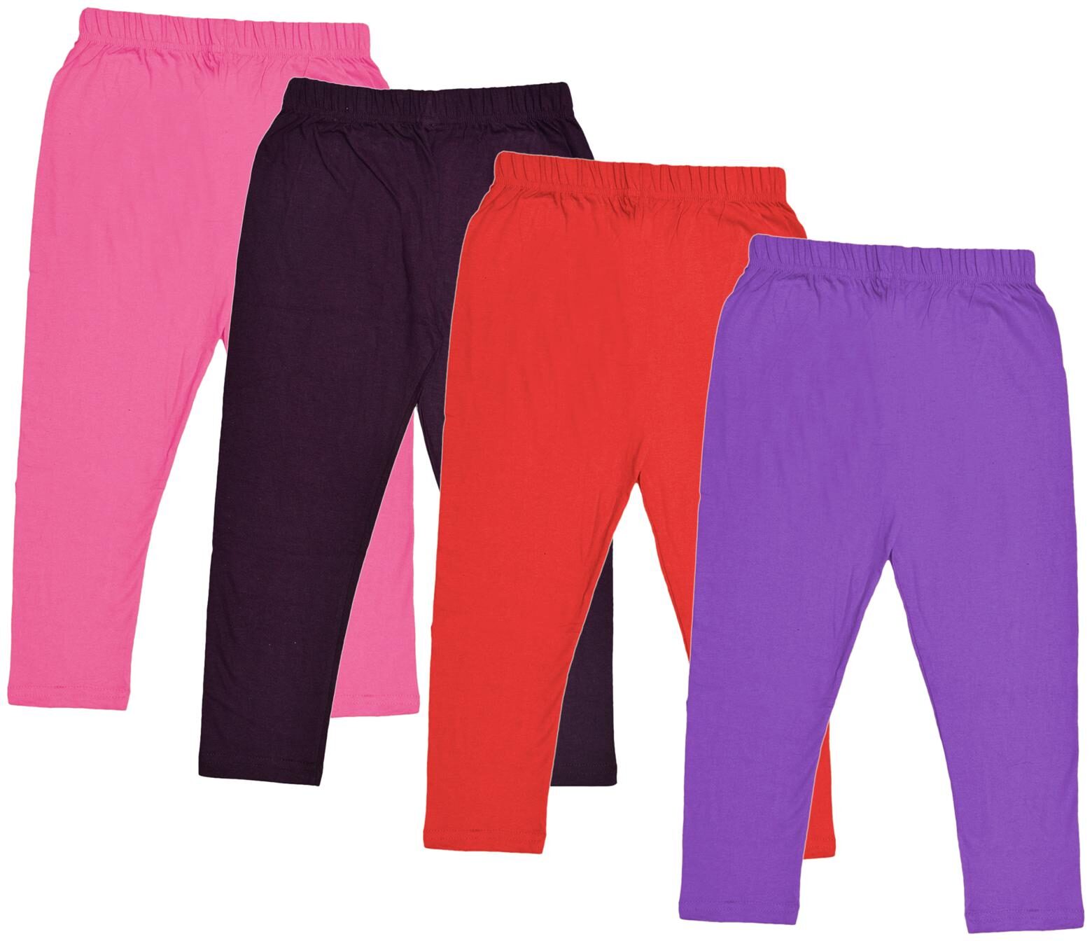 

Indiweaves Girl Cotton Solid Capri - Multi