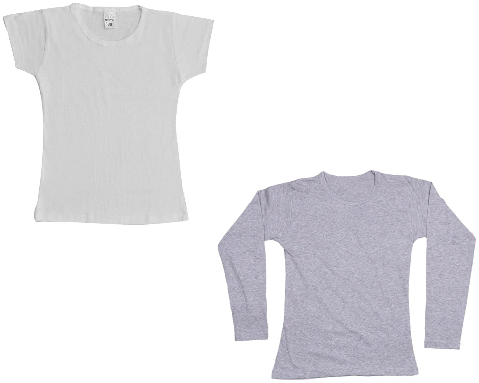 

Indiweaves Girl Cotton Solid T shirt - Multi