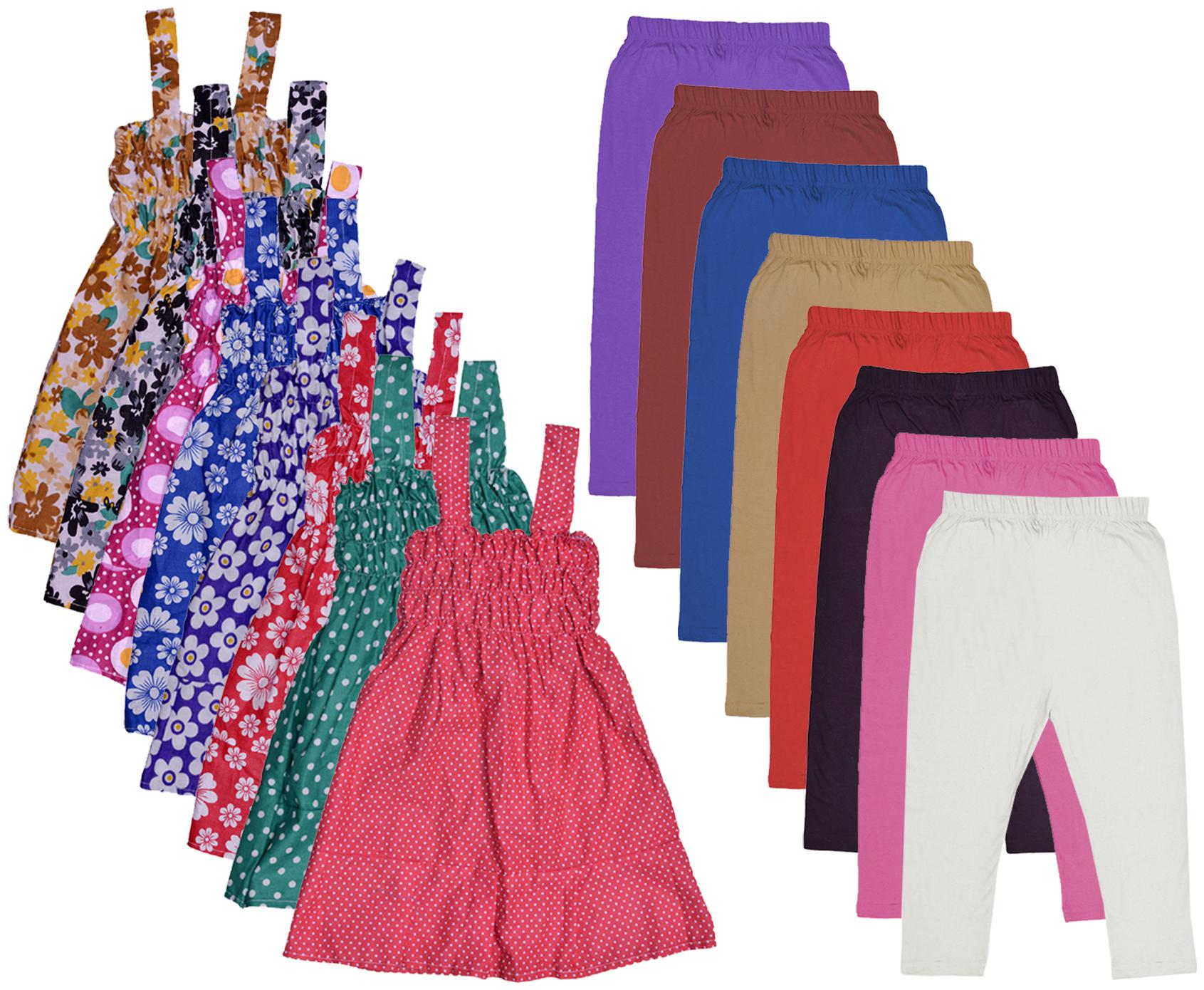 

Indiweaves Girl Cotton Top Bottom Set - Multi