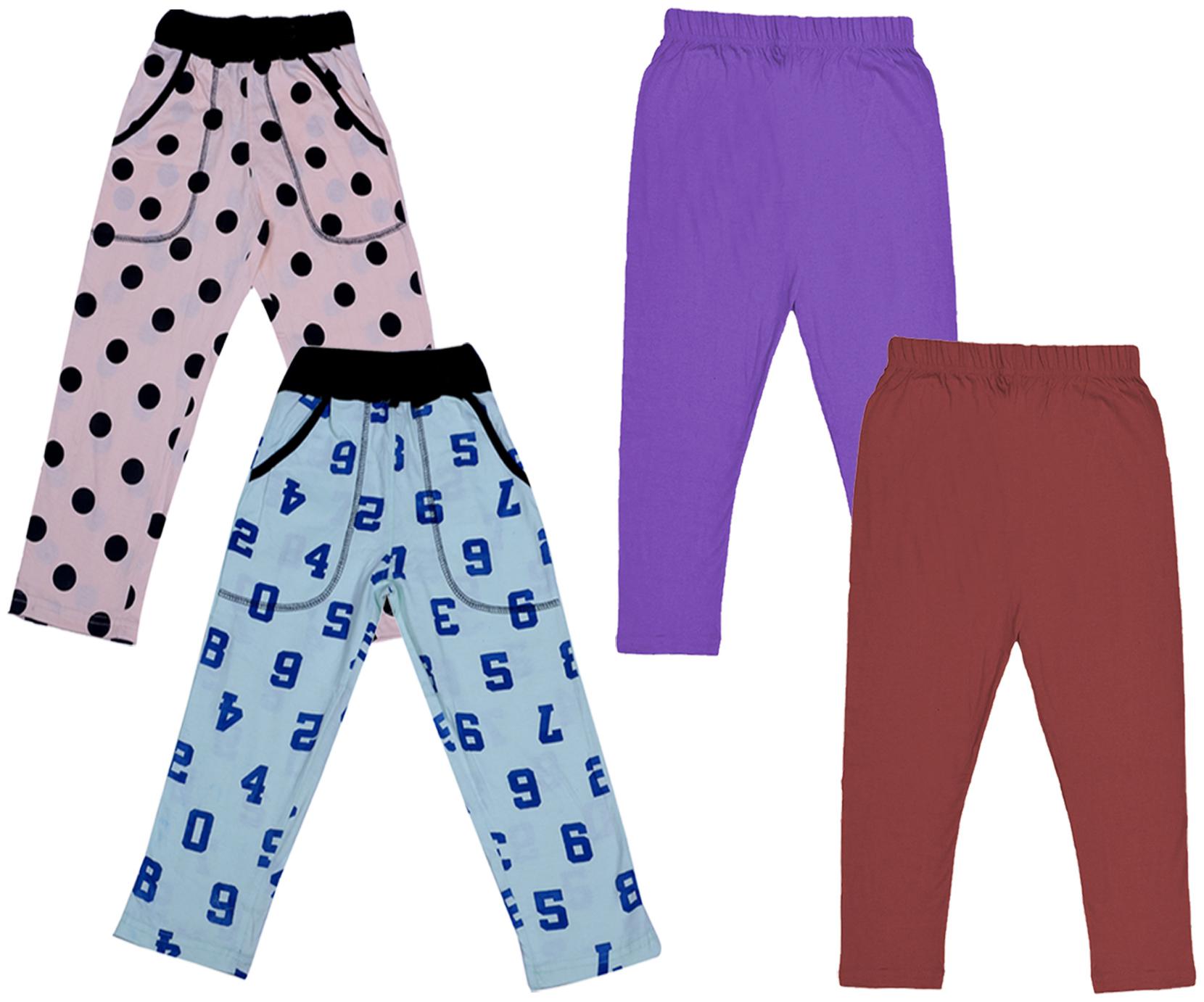 

Indiweaves Girl Cotton Solid Capri - Multi