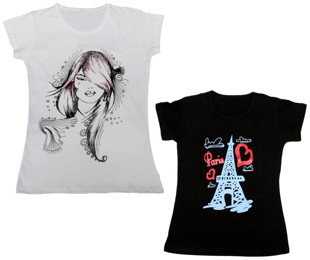 

Indiweaves Girl Cotton Printed T shirt - Multi