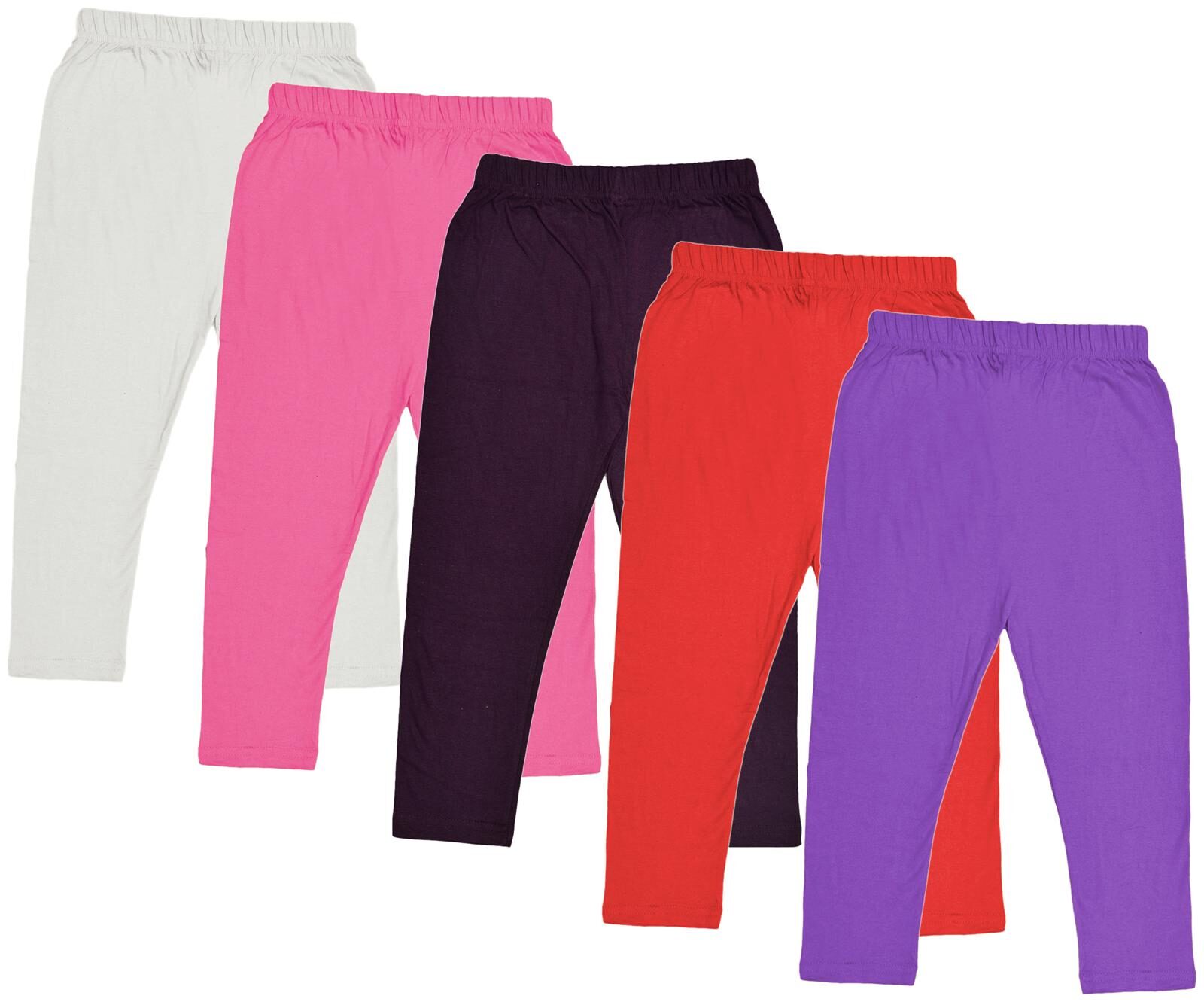 

Indiweaves Girl Cotton Solid Capri - Multi