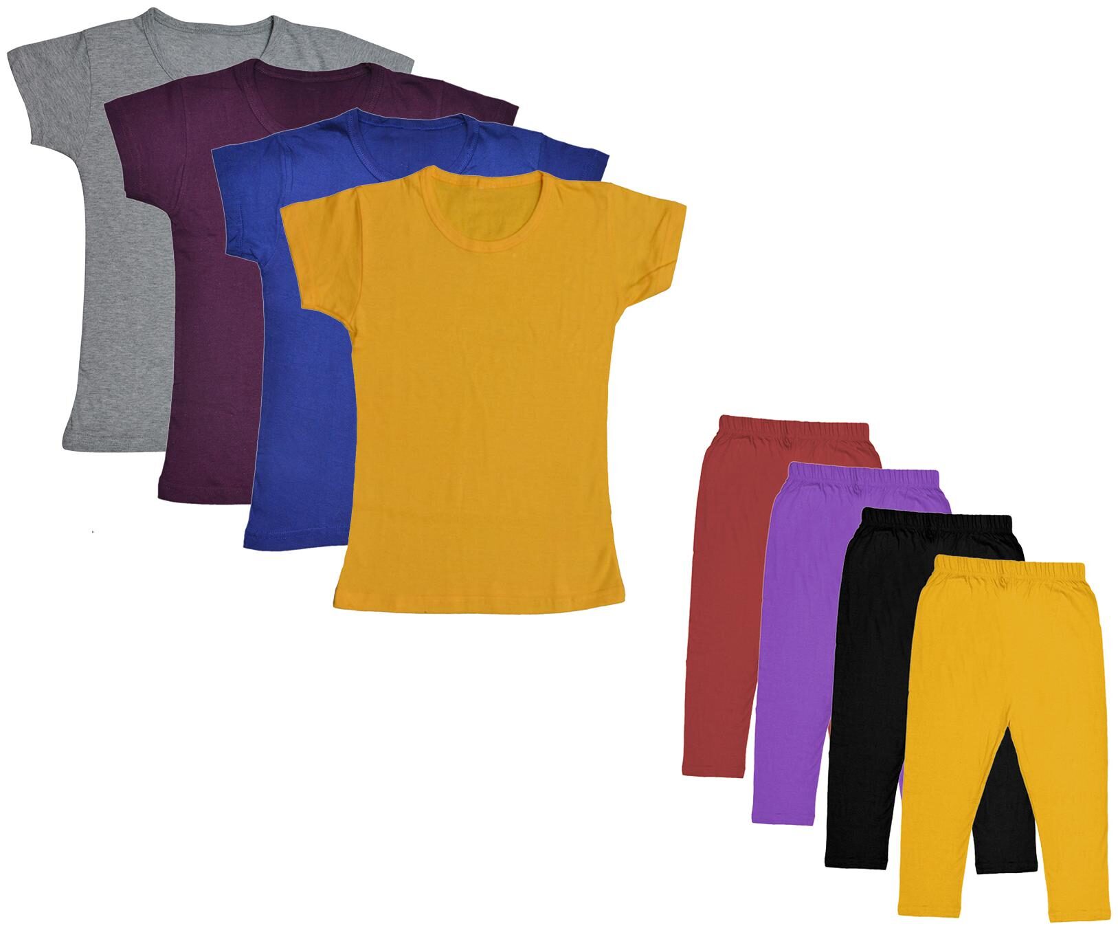 

Indiweaves Girl Cotton Top Bottom Set - Multi