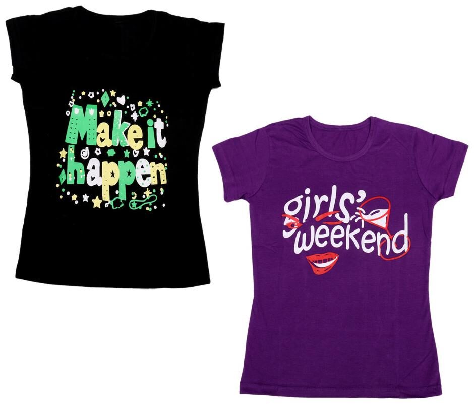 

Indiweaves Girl Cotton Printed T shirt - Multi