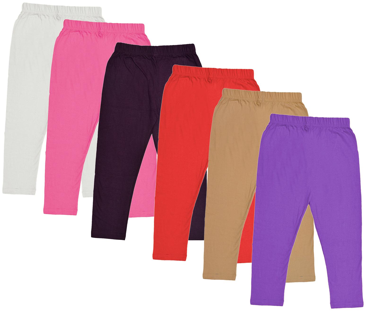 

Indiweaves Girl Cotton Solid Capri - Multi