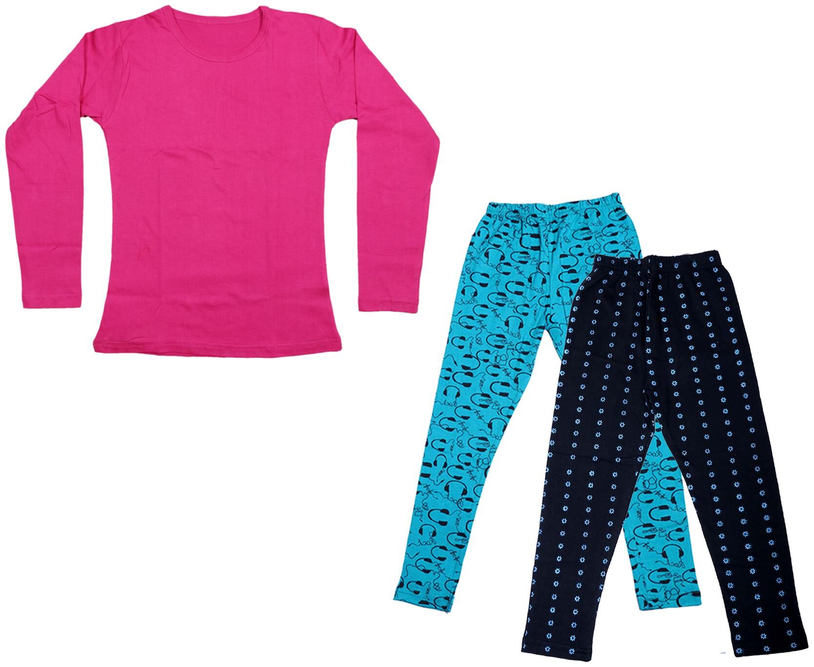

Indiweaves Girl Cotton Solid T shirt - Multi
