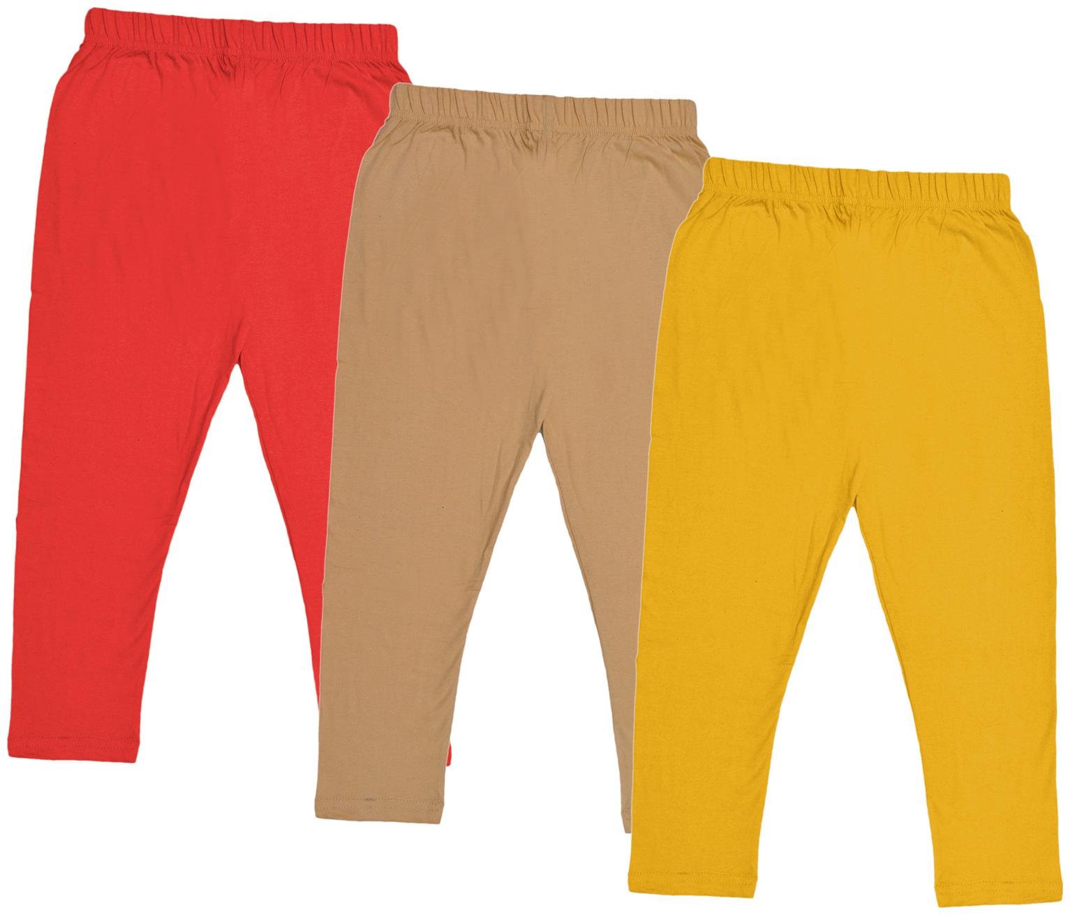 

Indiweaves Girl Cotton Solid Capri - Multi