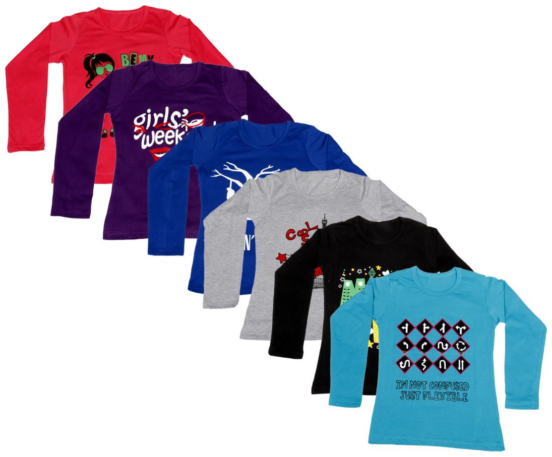 

Indiweaves Girl Cotton Printed T shirt - Multi