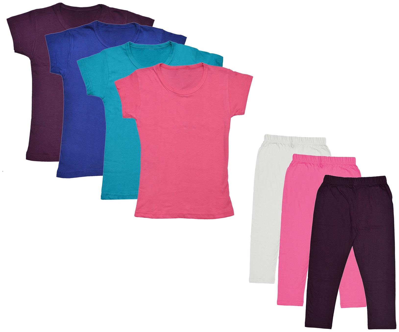 

Indiweaves Girl Cotton Top Bottom Set - Multi