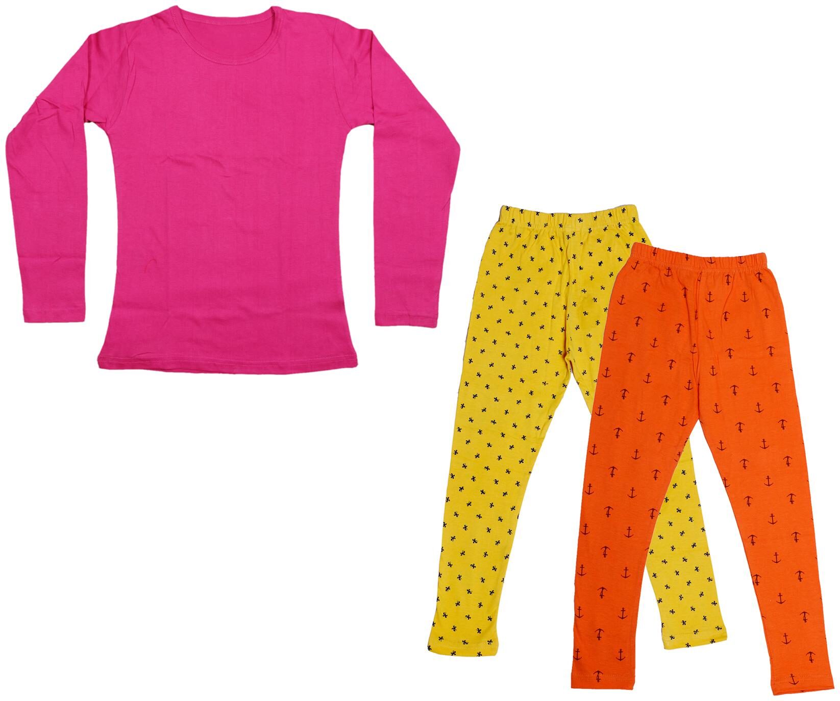 

Indiweaves Girl Cotton Solid T shirt - Multi
