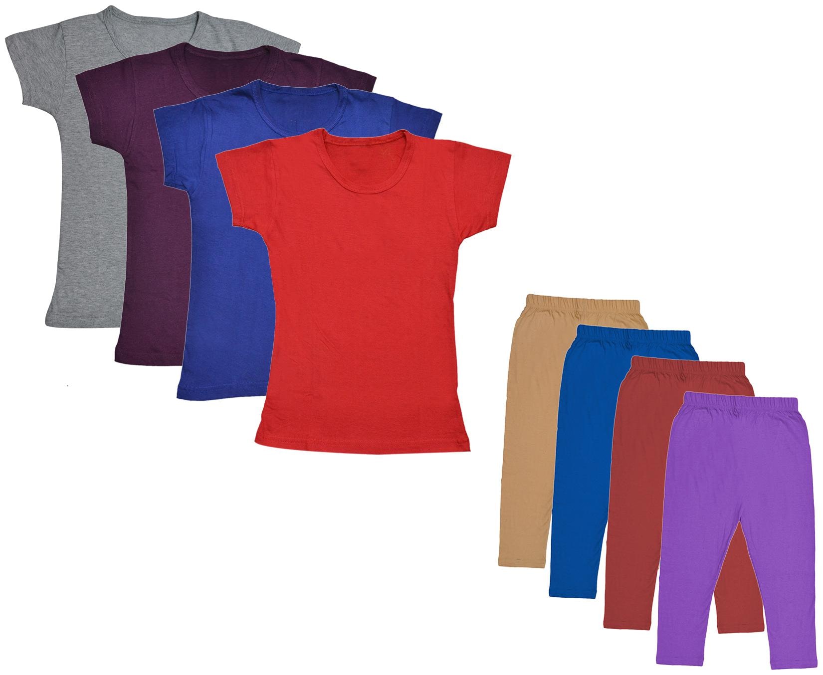 

Indiweaves Girl Cotton Top Bottom Set - Multi