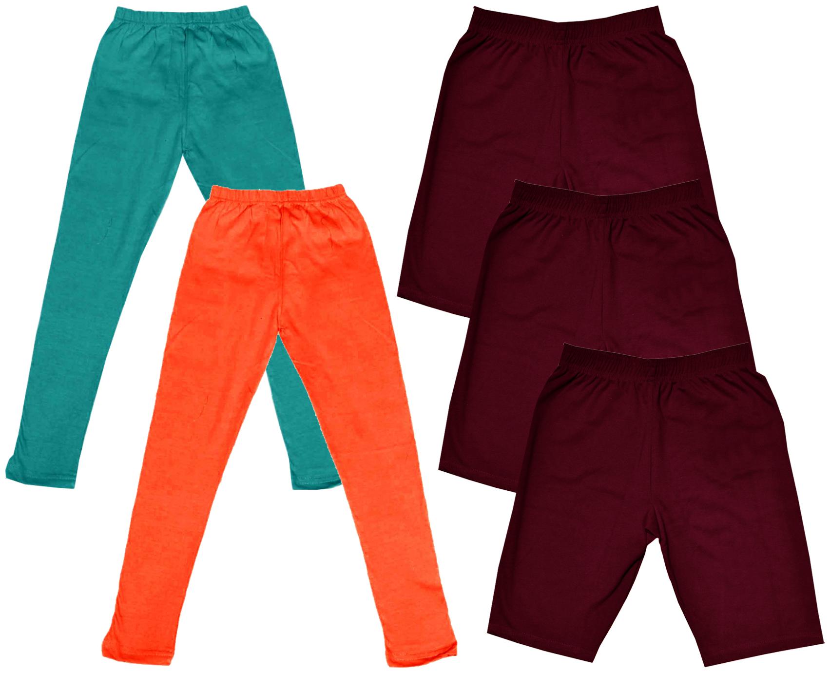 

Indiweaves Girl Cotton Solid Regular shorts - Multi