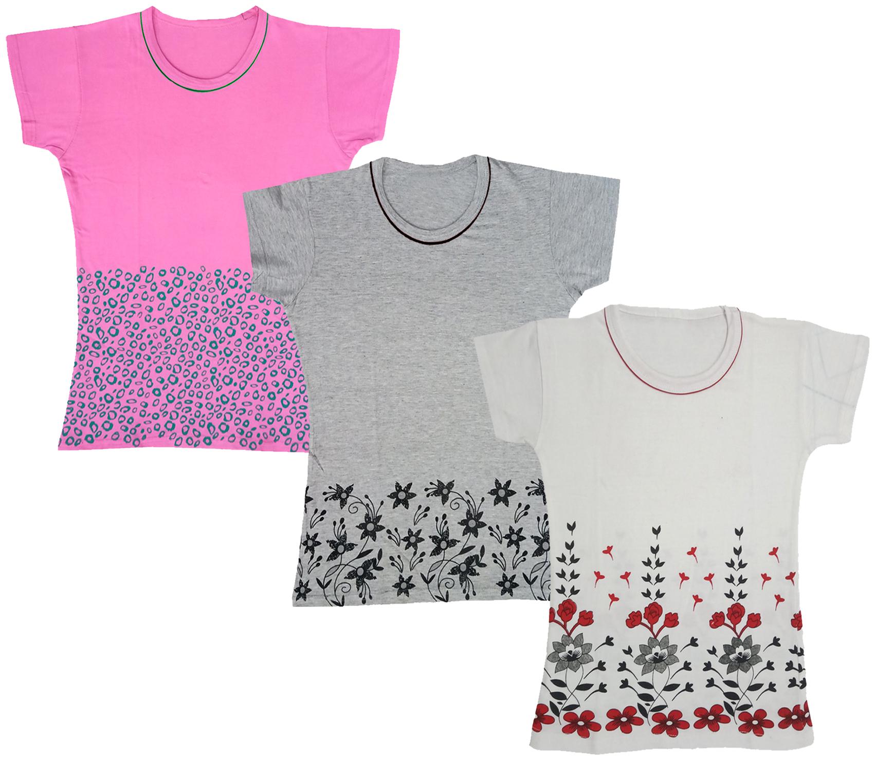 

Indiweaves Girl Cotton Printed T shirt - Multi