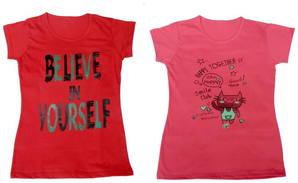 

Indiweaves Girl Cotton Solid T shirt - Multi