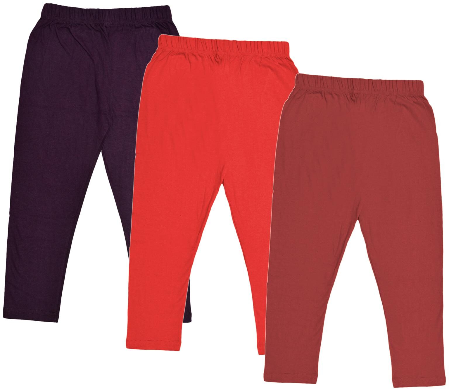 

Indiweaves Girl Cotton Solid Capri - Multi