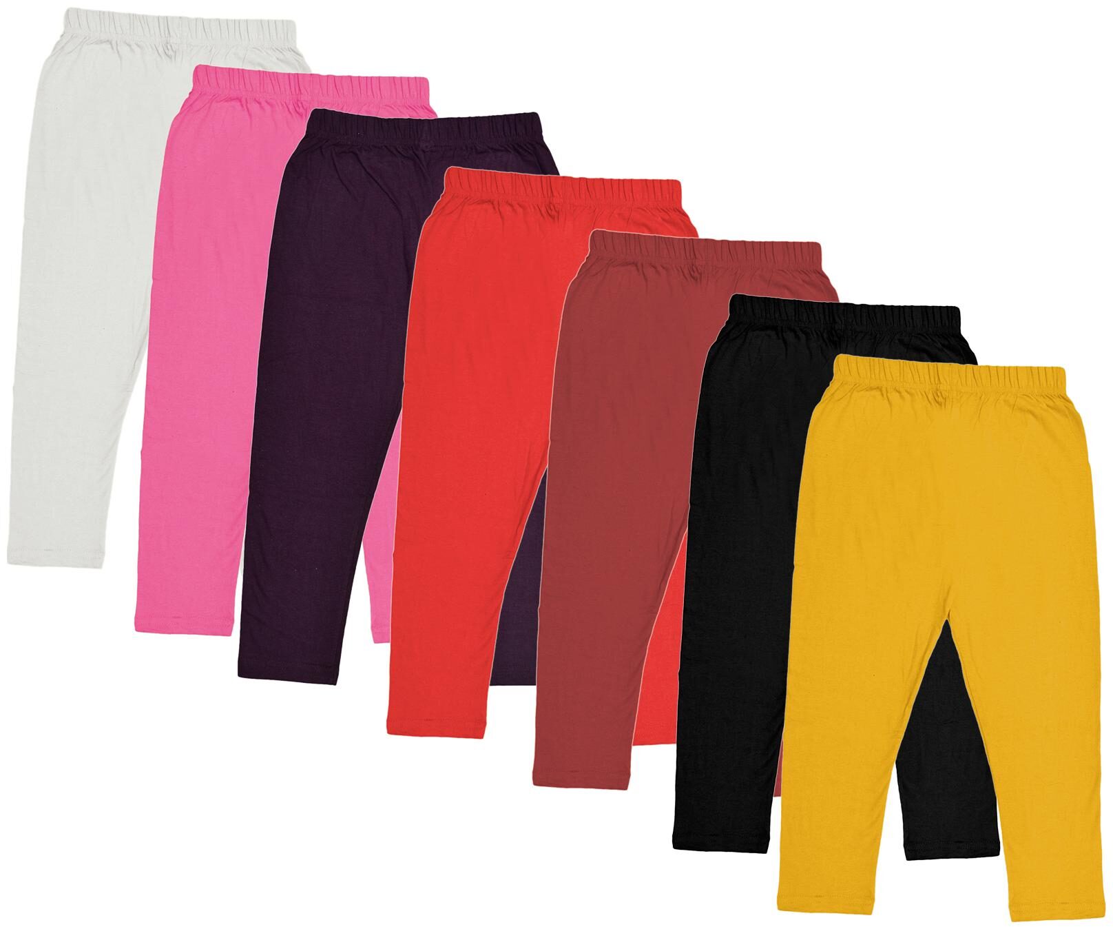 

Indiweaves Girl Cotton Solid Capri - Multi