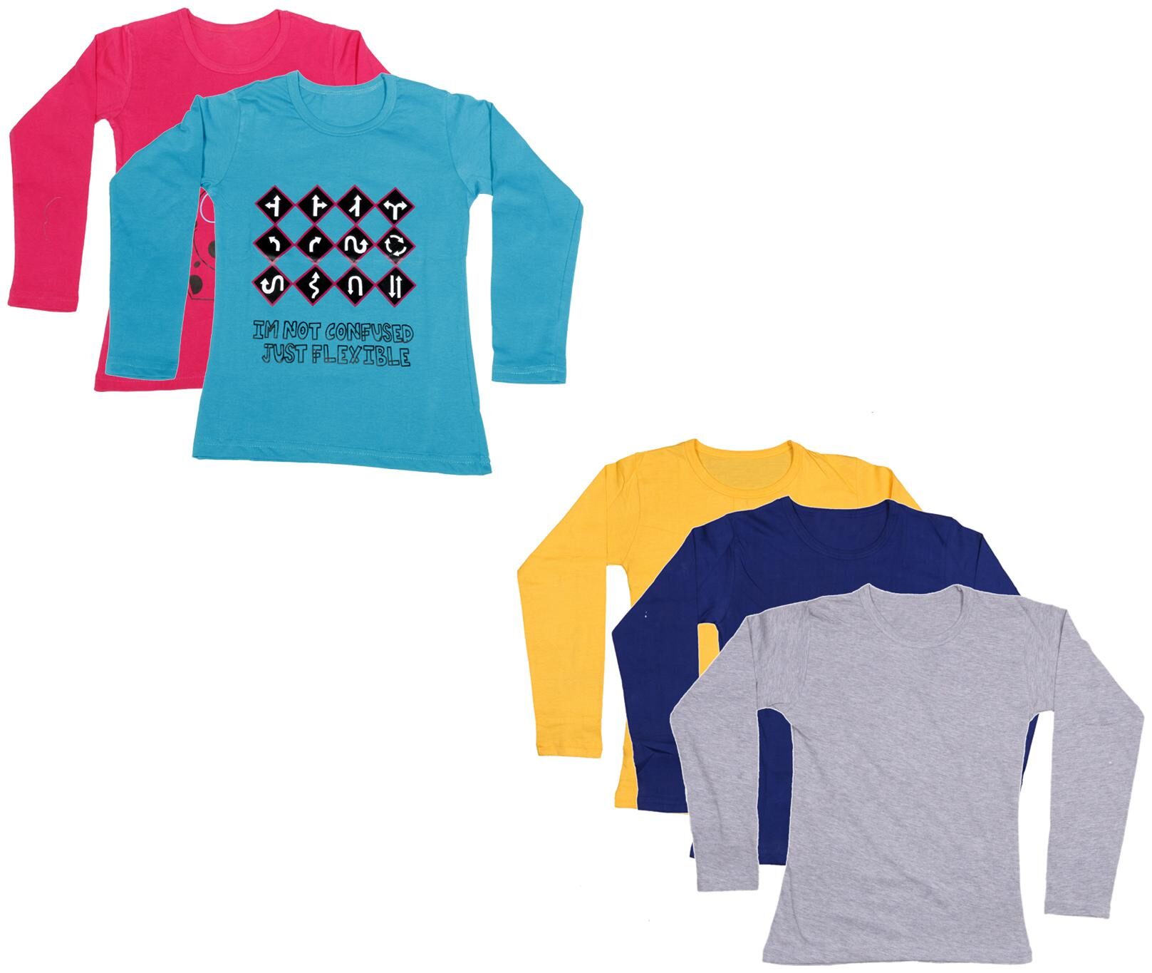 

Indiweaves Girl Cotton Printed T shirt - Multi