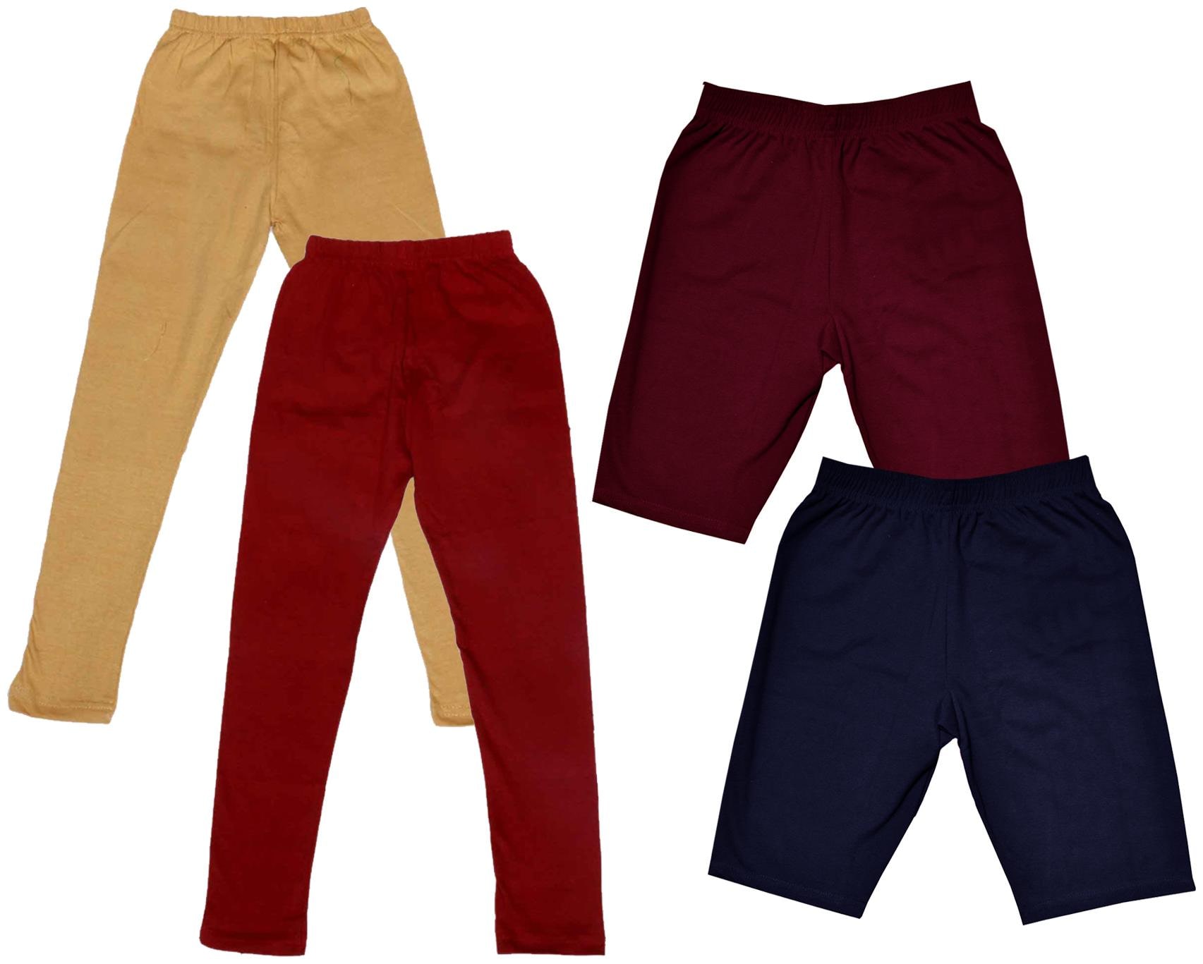 

Indiweaves Girl Cotton Solid Regular shorts - Multi