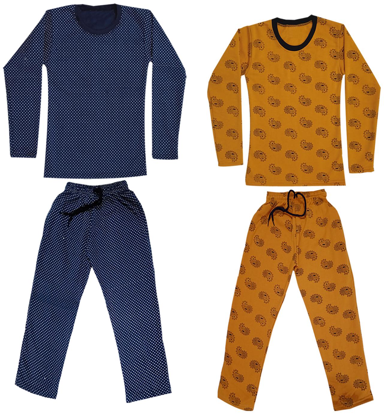 

Indiweaves Girl Wool Top Bottom Set - Orange Blue