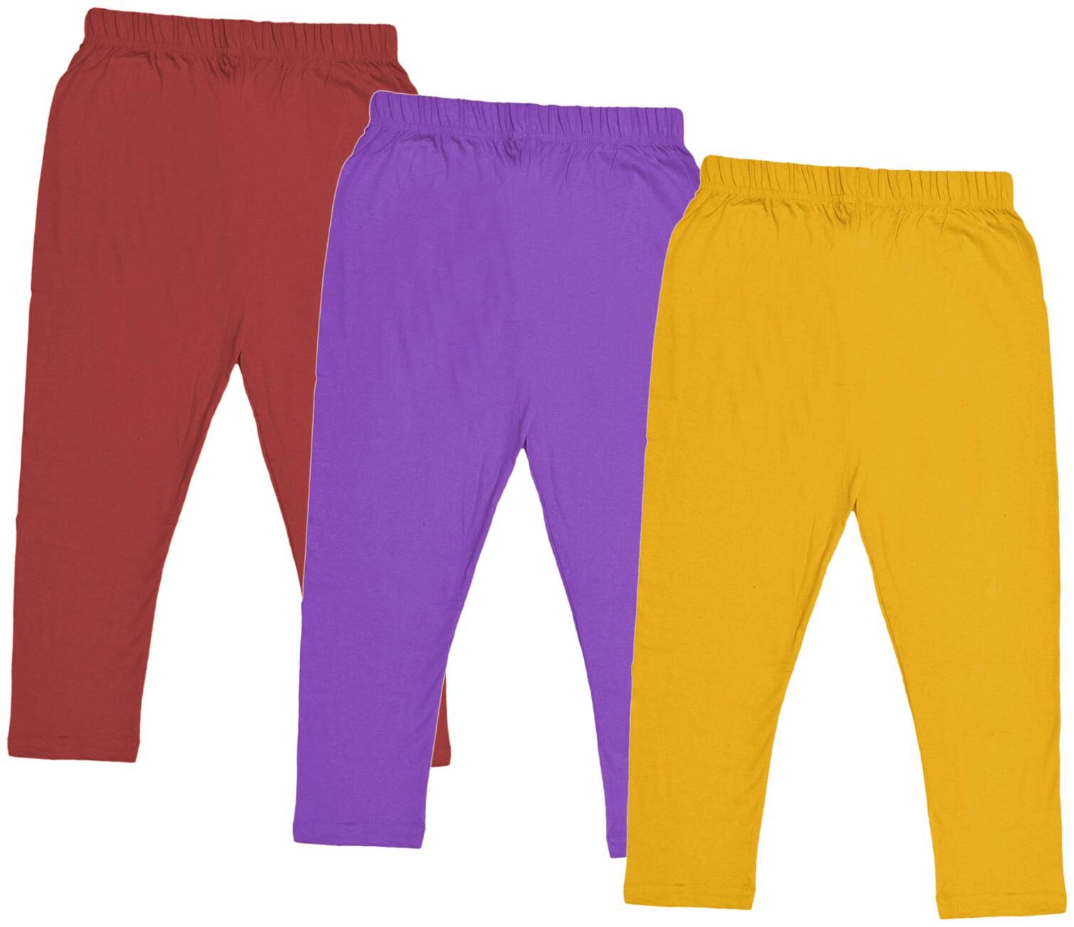

Indiweaves Girl Cotton Solid Capri - Multi