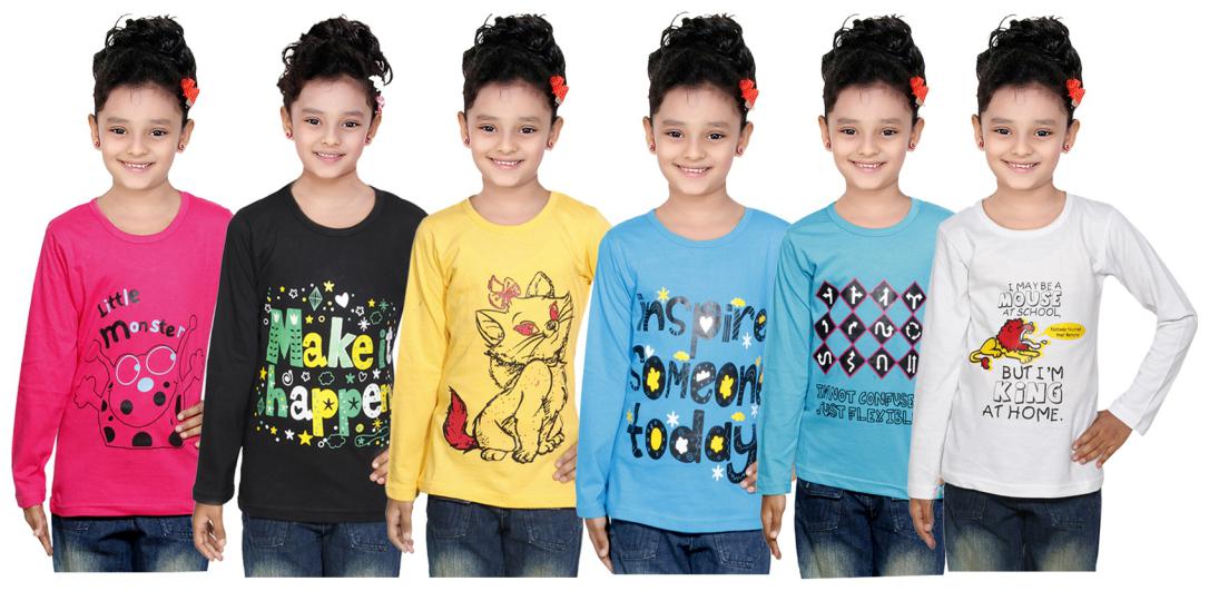 

Indiweaves Girl Cotton Solid Top - Multi