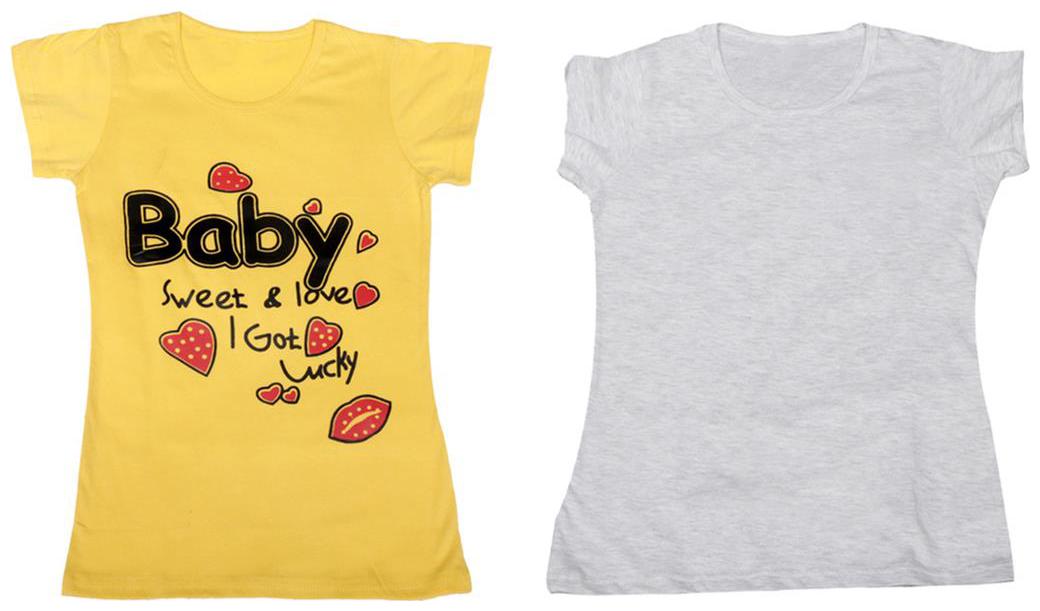 

Indiweaves Girl Cotton Solid T shirt - Multi