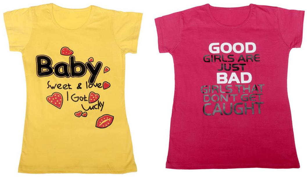 

Indiweaves Girl Cotton Solid T shirt - Multi